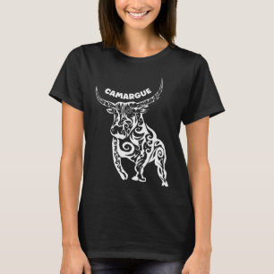 Abstrakt vit Camargue-tjur T Shirt