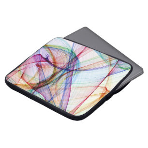 ABSTRAKT vit- och blåttlaptop sleeve