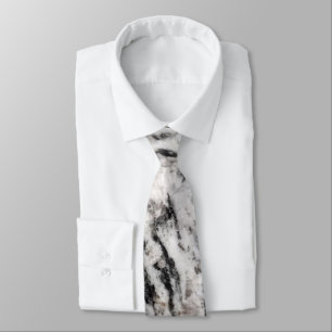 Abstrakt, vit och svart fläck mönster nacke slips