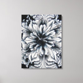 Abstrakt Vit oljefärggrafik Canvastryck