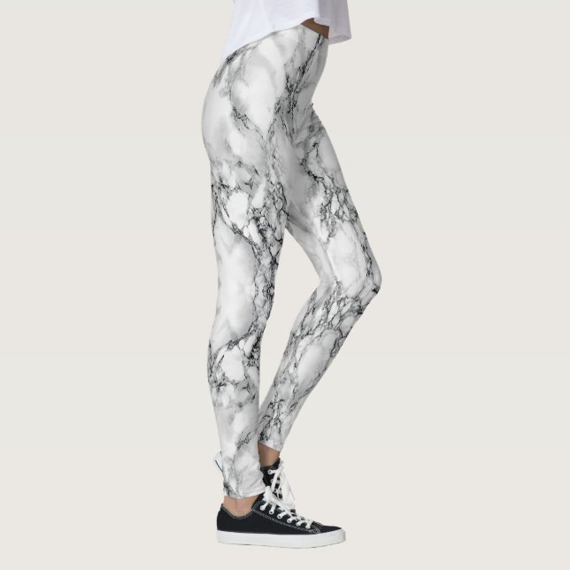 Abstrakt Vita benmärgsben Leggings (Höger)