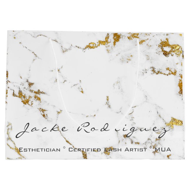 Abstrakt Vita Guld Marble Stone Minimal Lux (Baksidan)