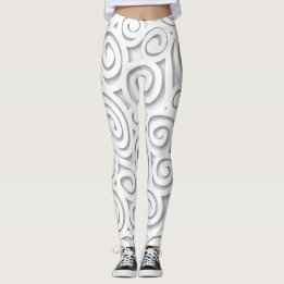 Abstrakt vitrulladamasker leggings