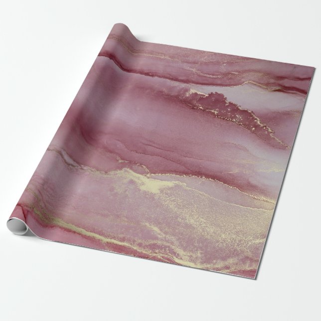 Abstrakt Viva Magenta  Presentpapper (Utrullad)