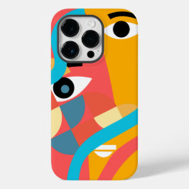 Abstrakt Vivid Färg Ansikte Art iphone case
