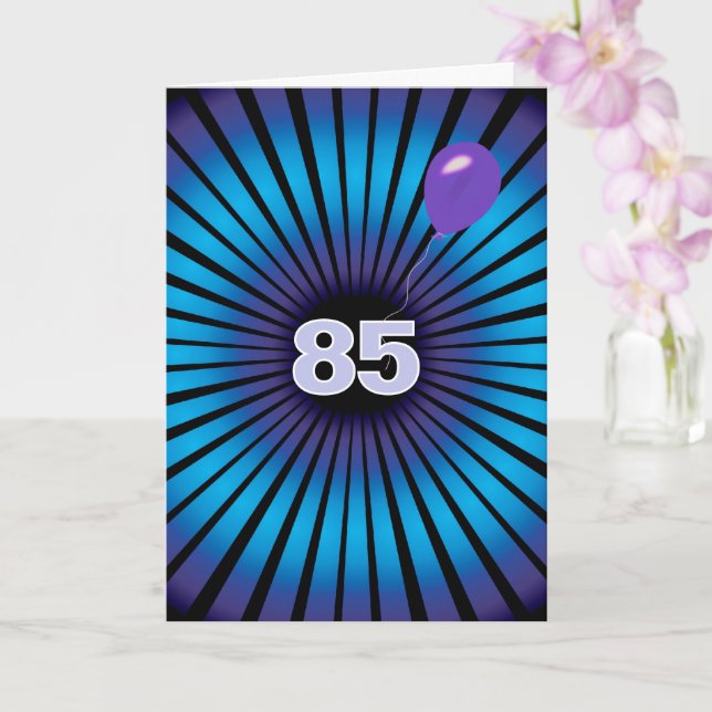 Abstrakt Vortex för 85:e födelsedagen Kort (Orkide)