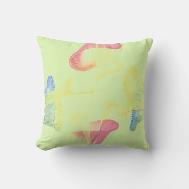 Abstrakt Vortex Funnels Red Blue Gult Pillows Kudde (Framsida)