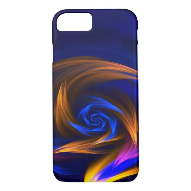 Abstrakt Vortex Shape Blue-Orange Case-Mate iPhone Skal (Baksida)