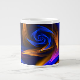 Abstrakt Vortex Shape Blue-Orange Jumbo Mugg