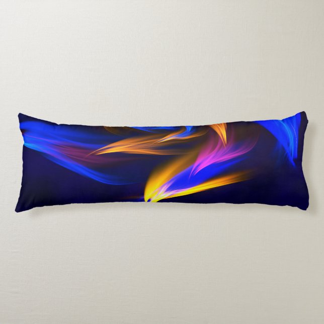 Abstrakt Vortex Shape Blue-Orange Kroppskudde (Framsidan)