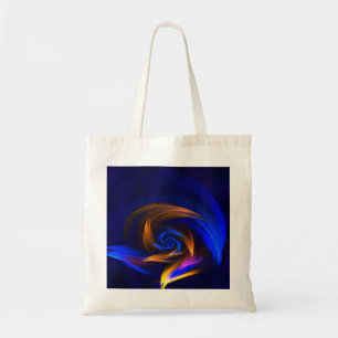 Abstrakt Vortex Shape Blue-Orange Tygkasse