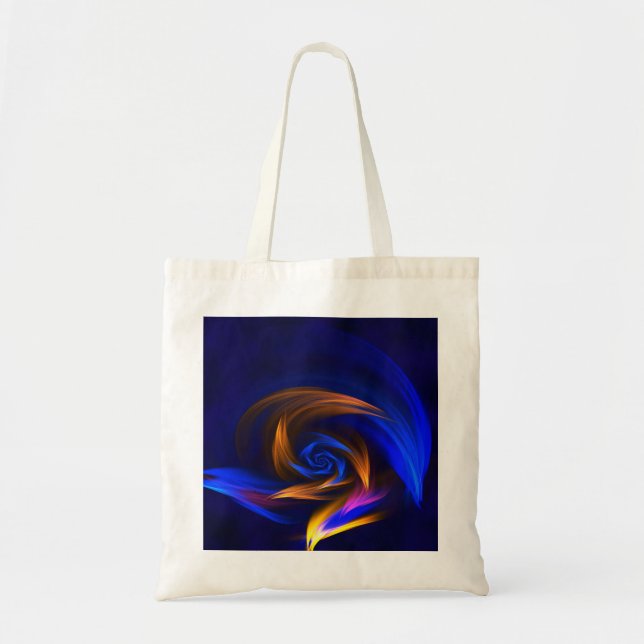 Abstrakt Vortex Shape Blue-Orange Tygkasse (Framsidan)