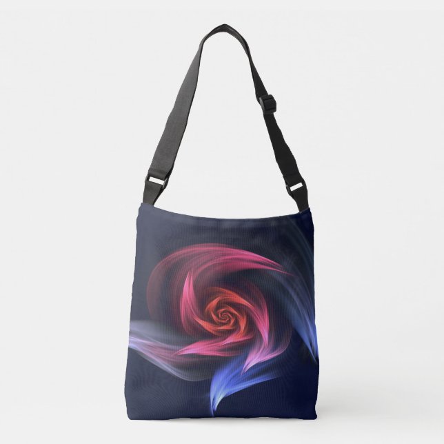 Abstrakt Vortex Shape Red och Blue Axelväska (Framsida)