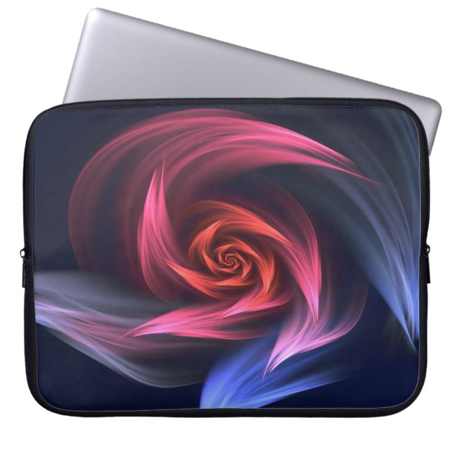 Abstrakt Vortex Shape Red och Blue Laptop Fodral (Framsidan)