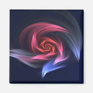 Abstrakt Vortex Shape Red och Blue Magnet