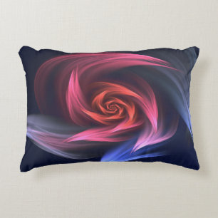Abstrakt Vortex Shape Red och Blue Prydnadskudde