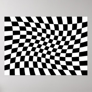 Abstrakt Vriden Schackbräda Poster