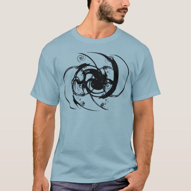 Abstrakt vridning tee shirt (Framsida)