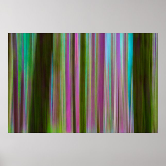 Abstrakt vy av Hoh regnskog vid skymning | Washing Poster (Framsidan)