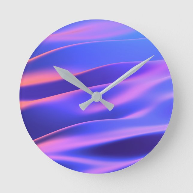 Abstrakt Wall Clocks - Silky Smooth Rund Klocka (Framsida)