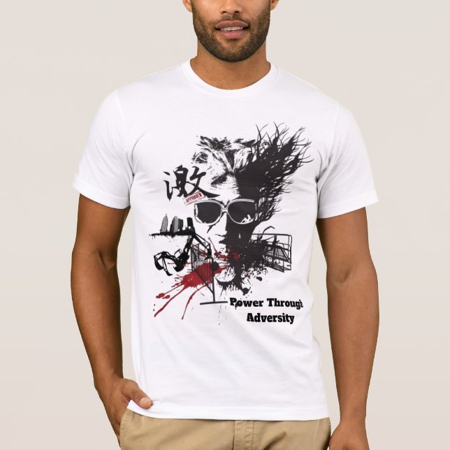 Abstrakt Warrior Art T-Shirt (Framsida)
