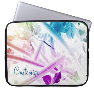 Abstrakt Watercolor Blommigt Laptop sleeve