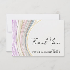 Abstrakt Watercolor Bröllop Tack Kort