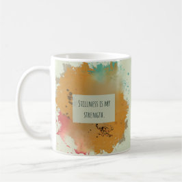 Abstrakt Watercolor Chickadee - Amber Kaffemugg