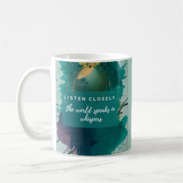 Abstrakt Watercolor Chickadee - Teal Mugg
