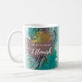 Abstrakt Watercolor Chickadee - Teal Mugg