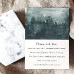 Abstrakt Watercolor Grönt Forest Scene Bröllop Inbjudningar<br><div class="desc">Rustic Abstrakt Watercolor Forest Grönt Ligcape Scene Wedding bjudande</div>