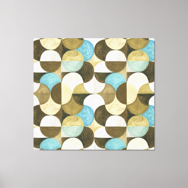 Abstrakt Watercolor Hand plockade Canvastryck (Framsida)