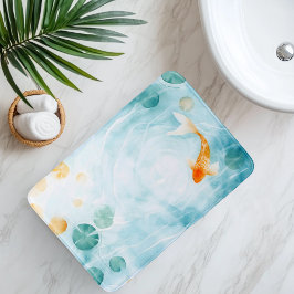 Abstrakt Watercolor Koi Fish Serenity Badrumsmatta
