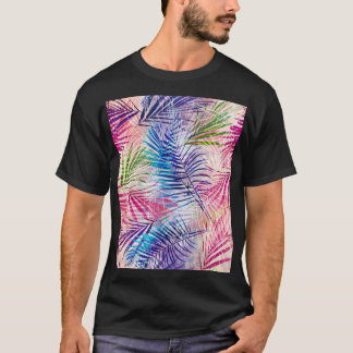 Abstrakt Watercolor Löv Allover Mönster T Shirt