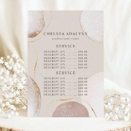 Abstrakt Watercolor Luxury Guld Service Pris Meny