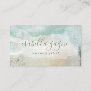 Abstrakt Watercolor Makeup Artist Visitkort