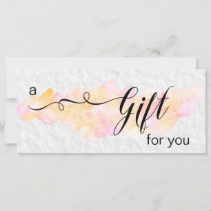 *~* Abstrakt Watercolor peach rosa Gift Card