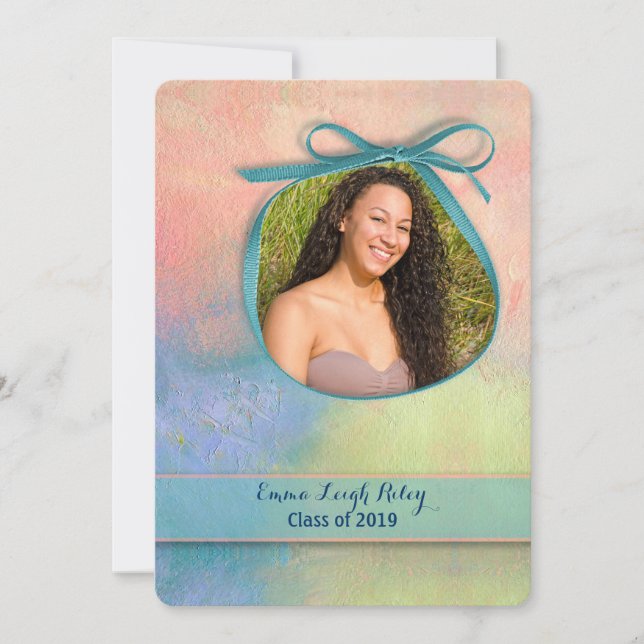 Abstrakt Watercolor Studenten Inbjudningar (Framsida)