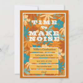 Abstrakt Watercolor Wildblomma Guld Studenten Meddelande