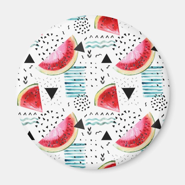 Abstrakt Watermelon Mönster Magnet (Framsidan)