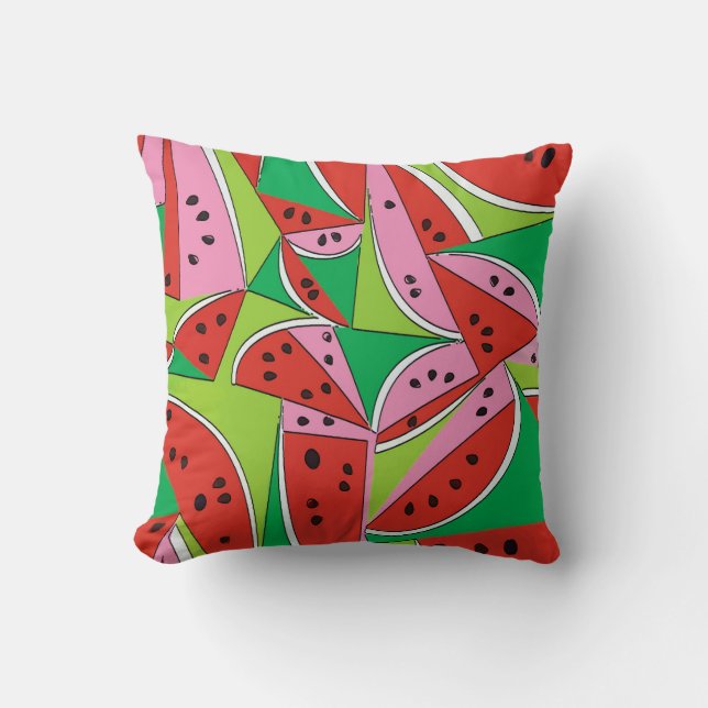 Abstrakt Watermelon Slices, YUM! Kudde (Framsida)