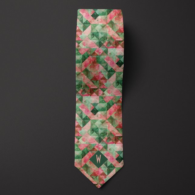 Abstrakt Watermelon Watercolor Monogram Slips (Skapare uppladdad)