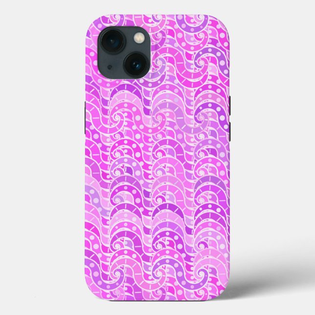 Abstrakt wave mönster - violet, lavender, orchid (Baksida)
