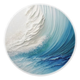 Abstrakt Wave Painting Ceramic Knob Knopp