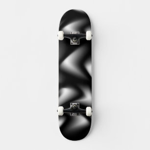 Abstrakt Weave i svartvitt Skateboard Bräda 20 Cm
