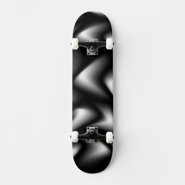 Abstrakt Weave i svartvitt Skateboard Bräda 20 Cm (Framsida)