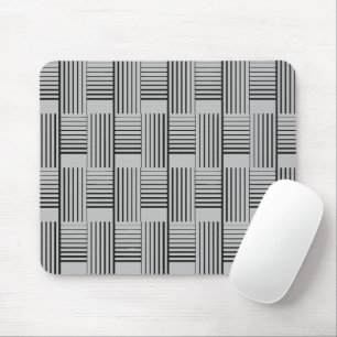 Abstrakt Weave på Silver Grått Musmatta