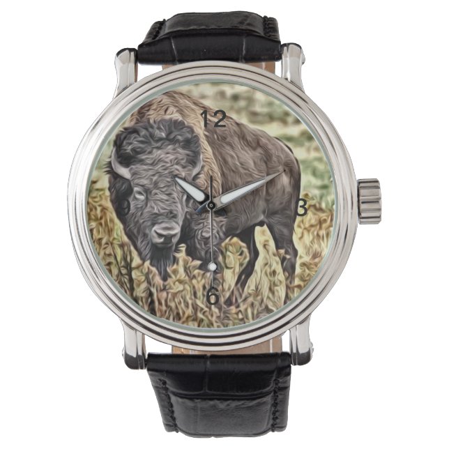 Abstrakt Western Buffalo Armbandsur (Framsida)