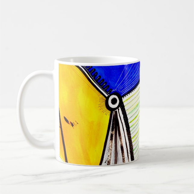 Abstrakt Wheel Kaffemugg (Vänster)