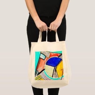 Abstrakt Wheel Tote Bag Tygkasse